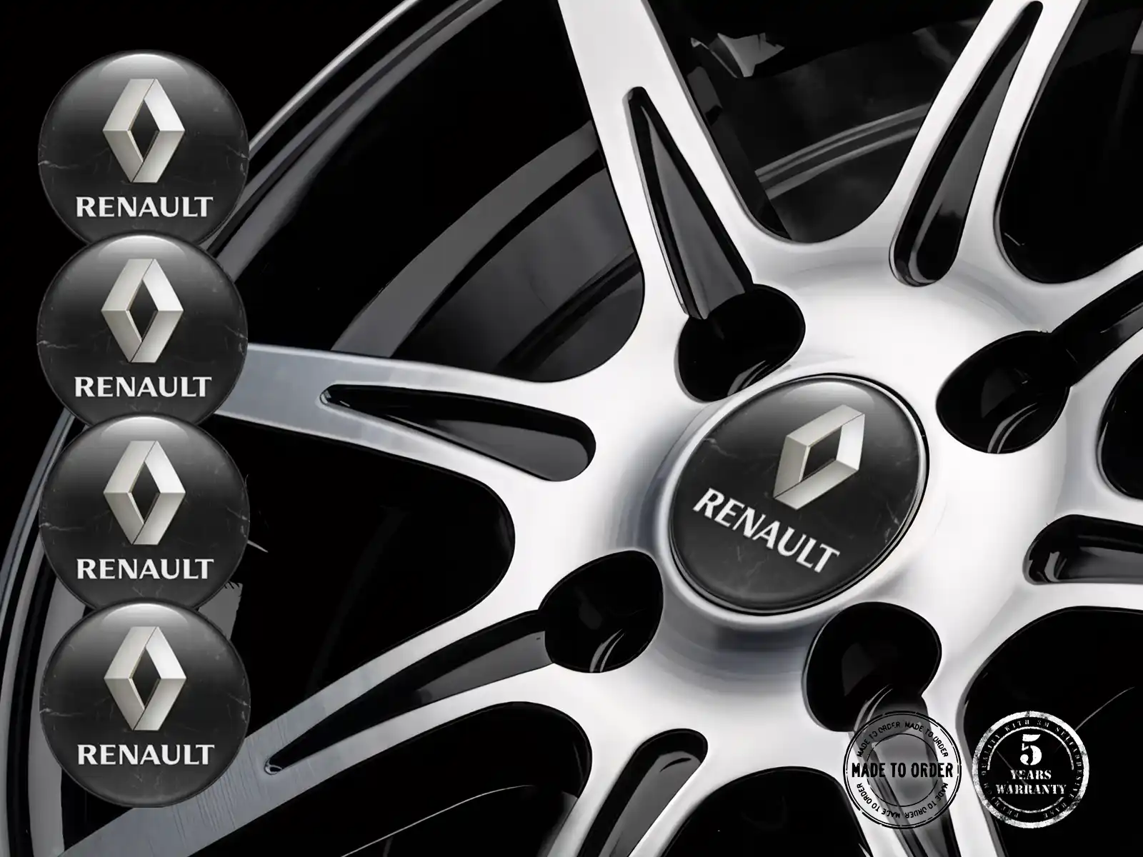 Renault Radplaketten Ausgabe Premium Auto-Labels